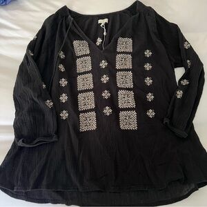 COPY - Joie embroidered peasant blouse top